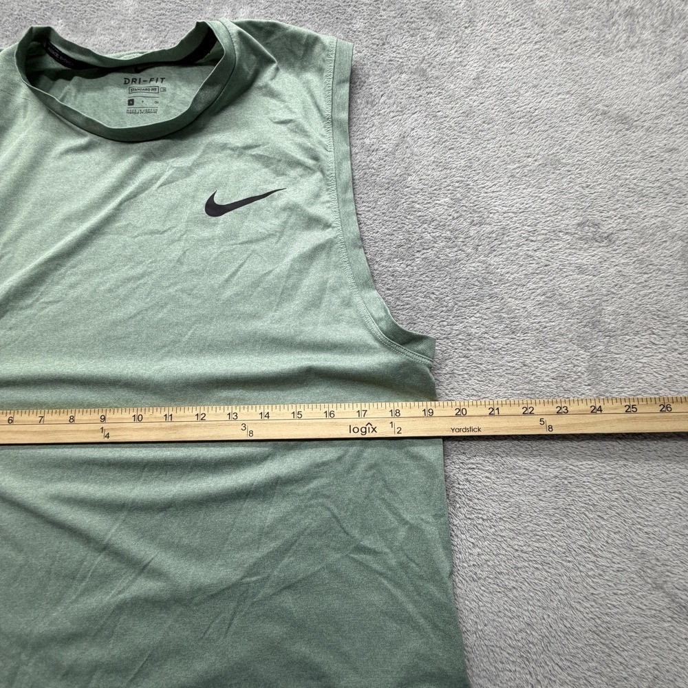 Nike Dri-FIT Tank Mens Small Green Crew Neck Sleeveless Athletic CZ1184-353 - Picture 3 of 7